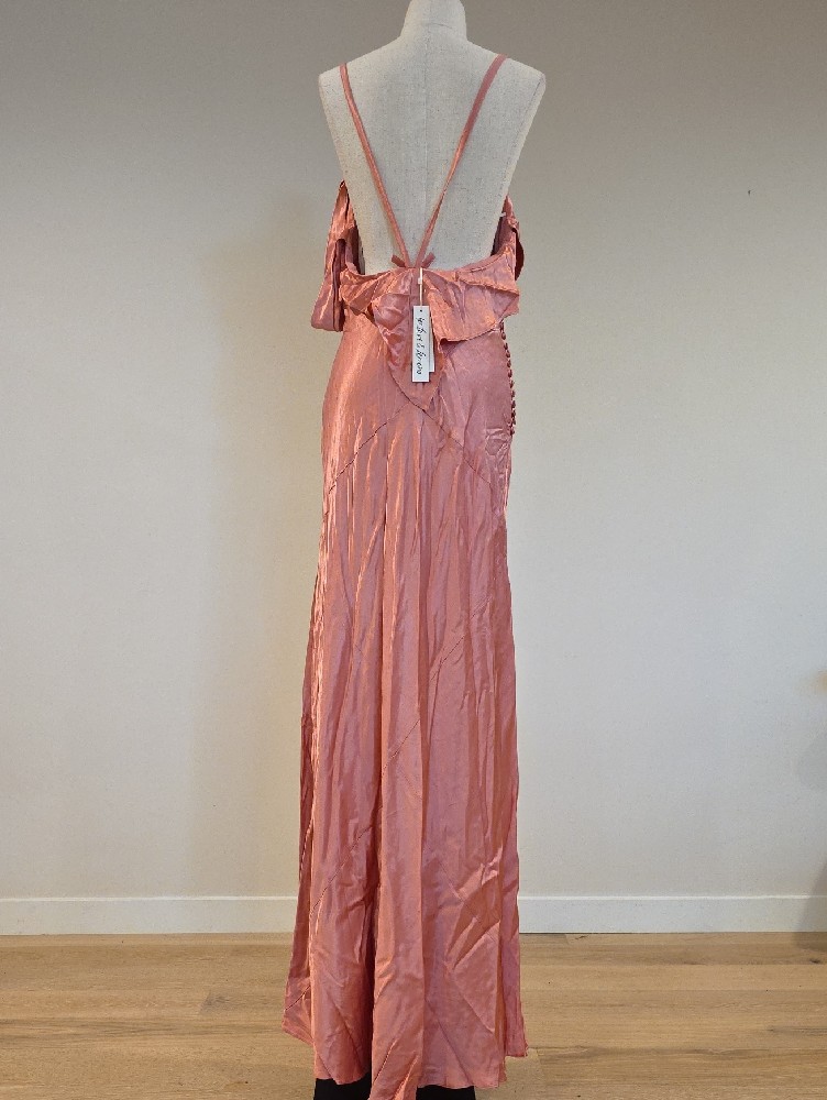 Nwt $319 For Love And Lemons Jewel Satin Maxi Dress In Pink Size S — image 8 of 8